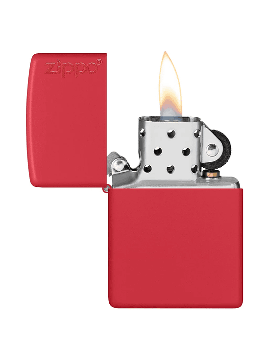 ENCENDEDOR CLASSIC RED MATTE LOGO - ZIPPO 2
