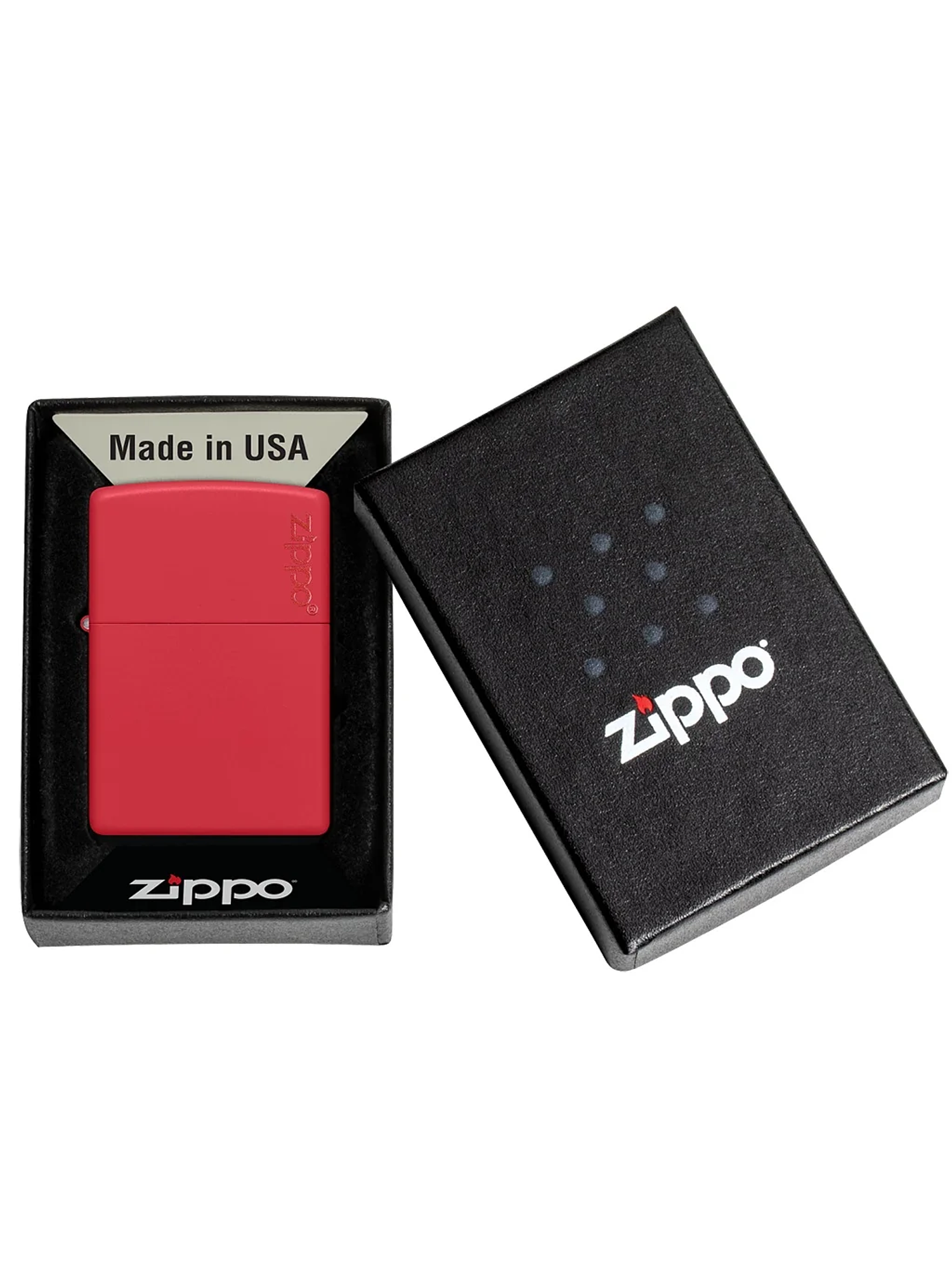 Encendedor Classic Red Matte Logo - Zippo 3