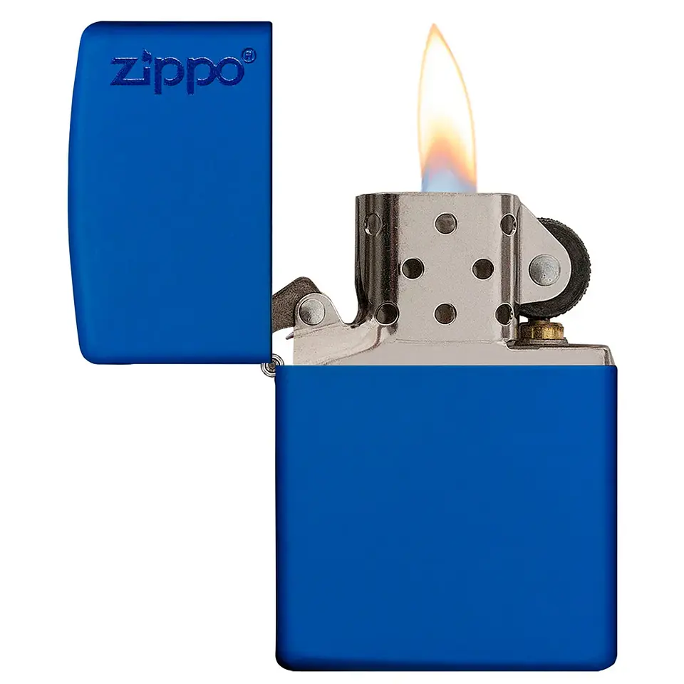 Encendedor Royal Blue Matte Logo - Zippo 2