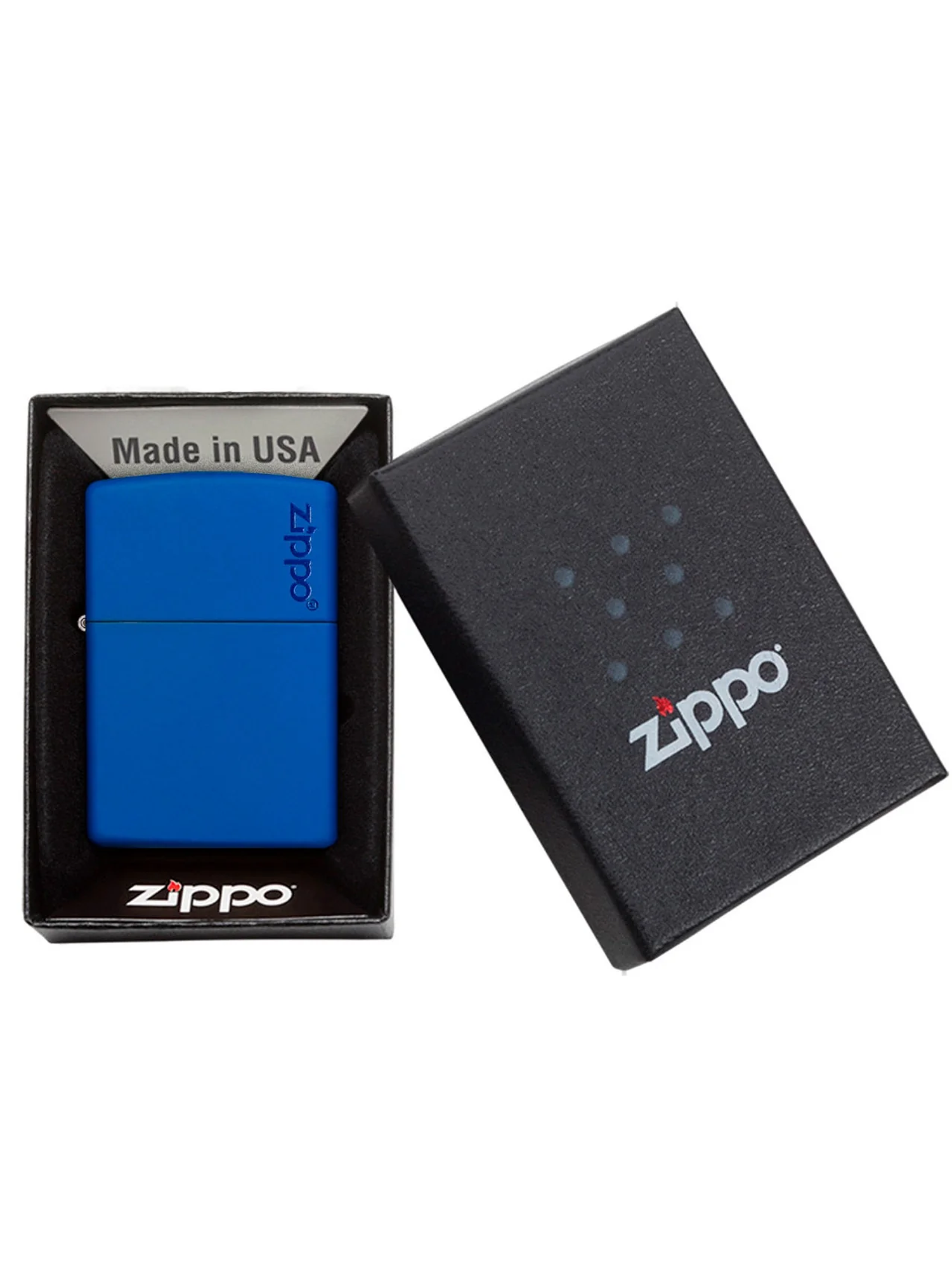 Encendedor Royal Blue Matte Logo - Zippo 3