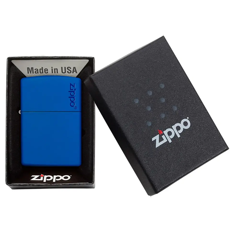 Encendedor Royal Blue Matte Logo - Zippo 3