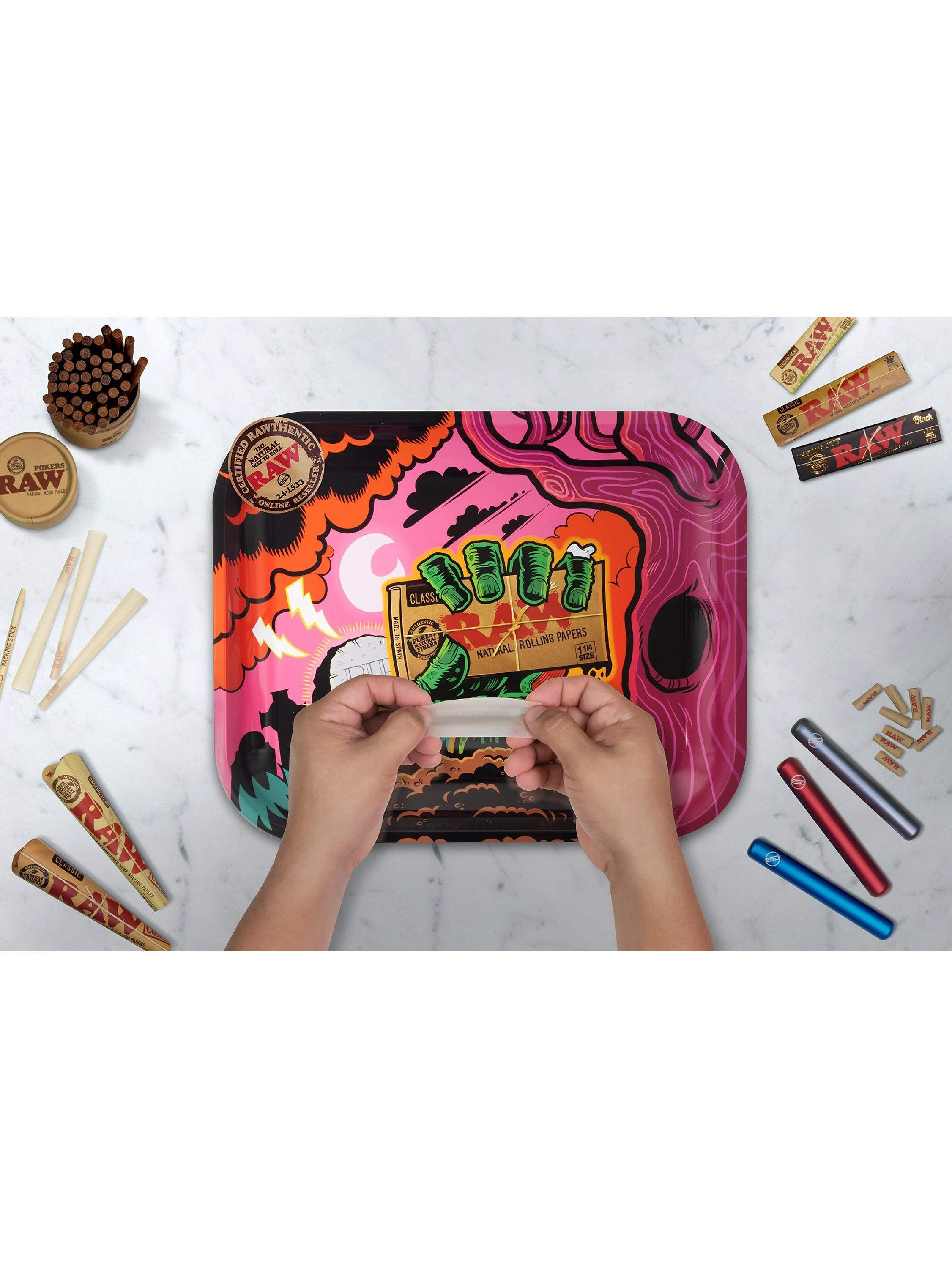 Bandeja Metálica Zombie Grande-Raw 4