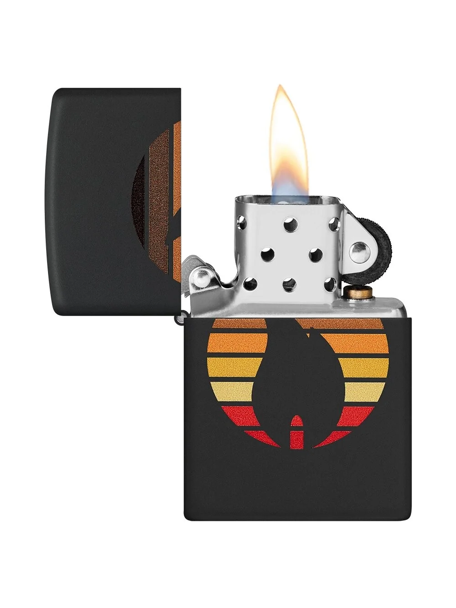 Flame Design Colorblock-Zippo 2