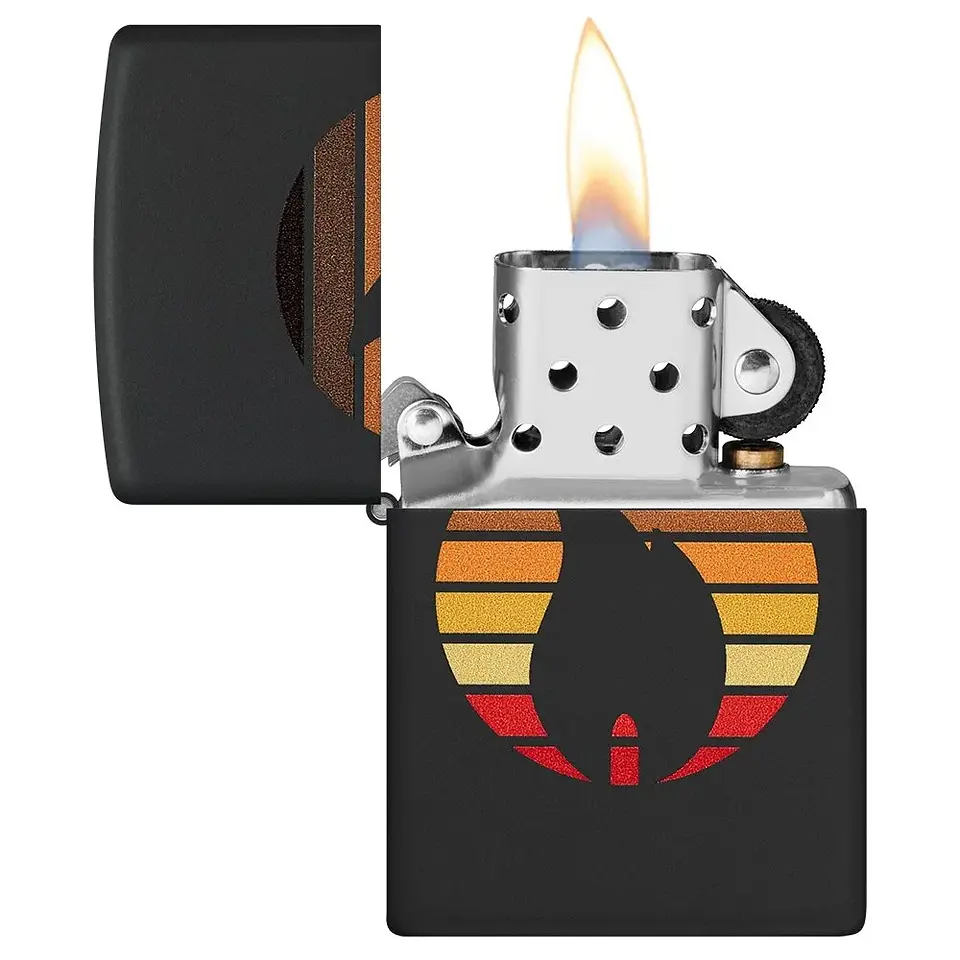 Flame Design Colorblock-Zippo 2