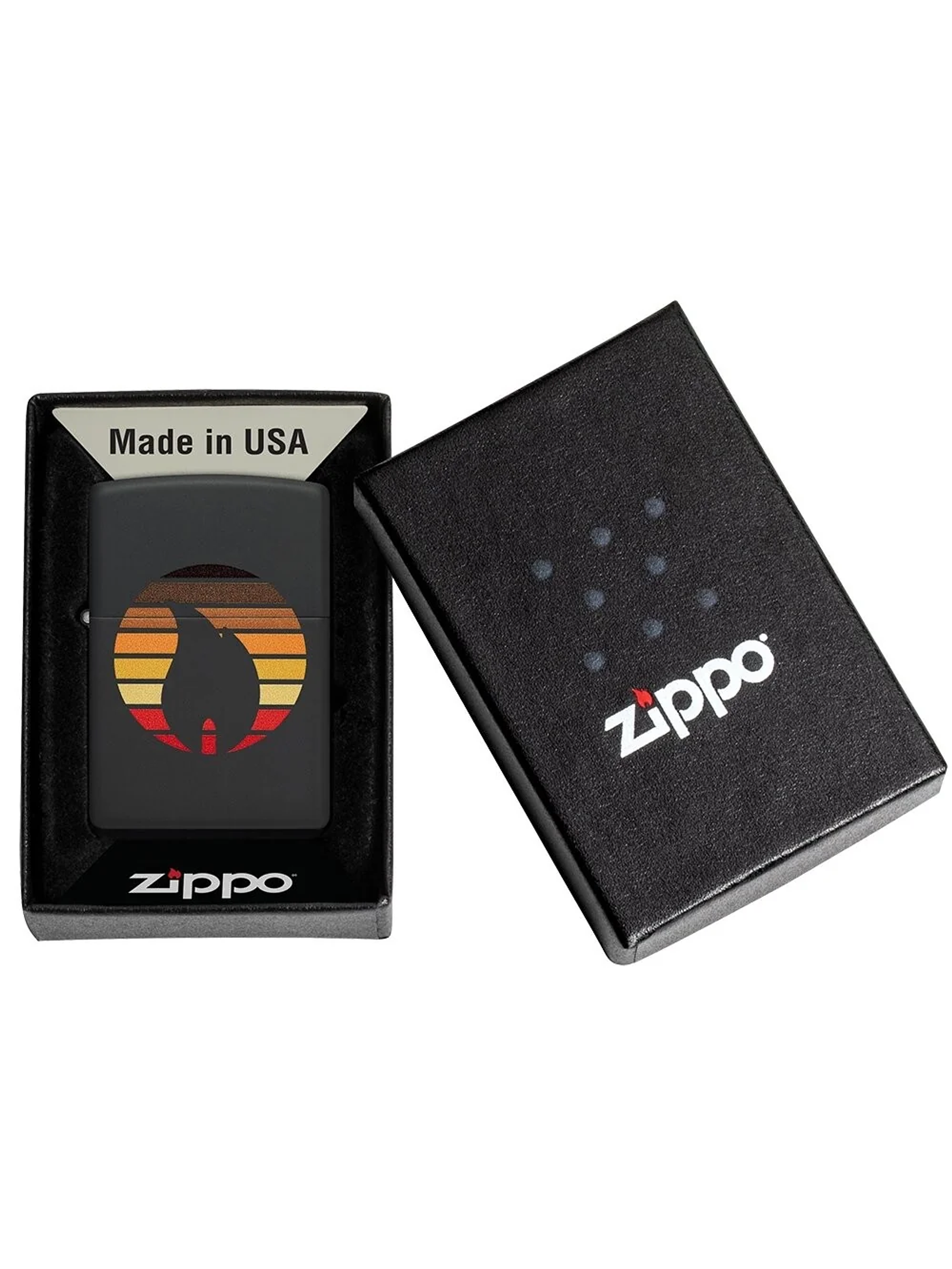 Flame Design Colorblock-Zippo 3