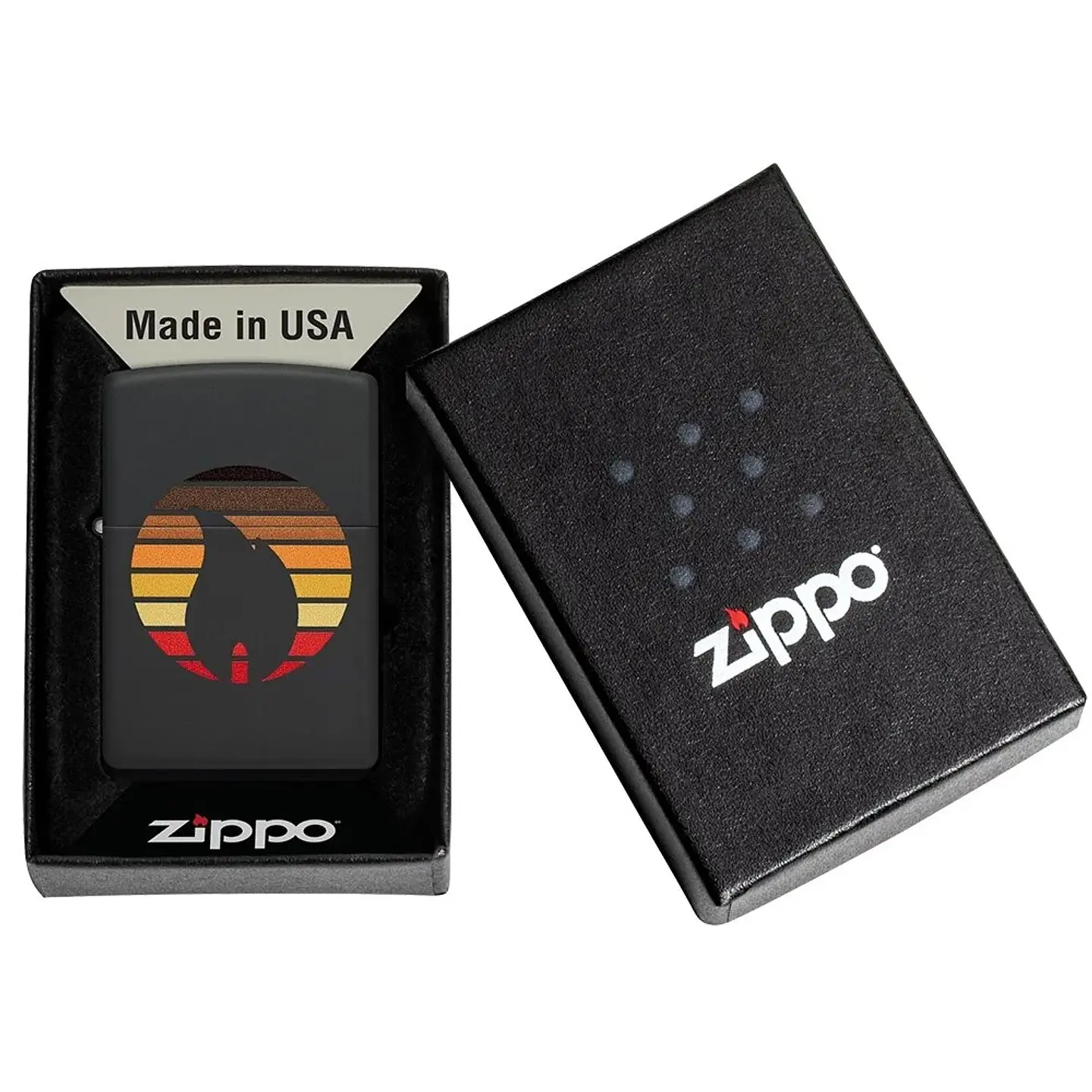 Flame Design Colorblock-Zippo 3