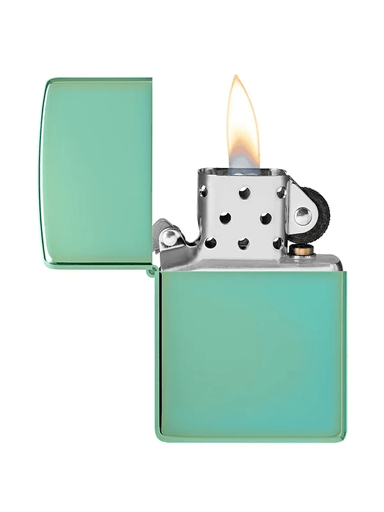 ENCENDEDOR HIGH POLISH GREEN LOGO - ZIPPO 2