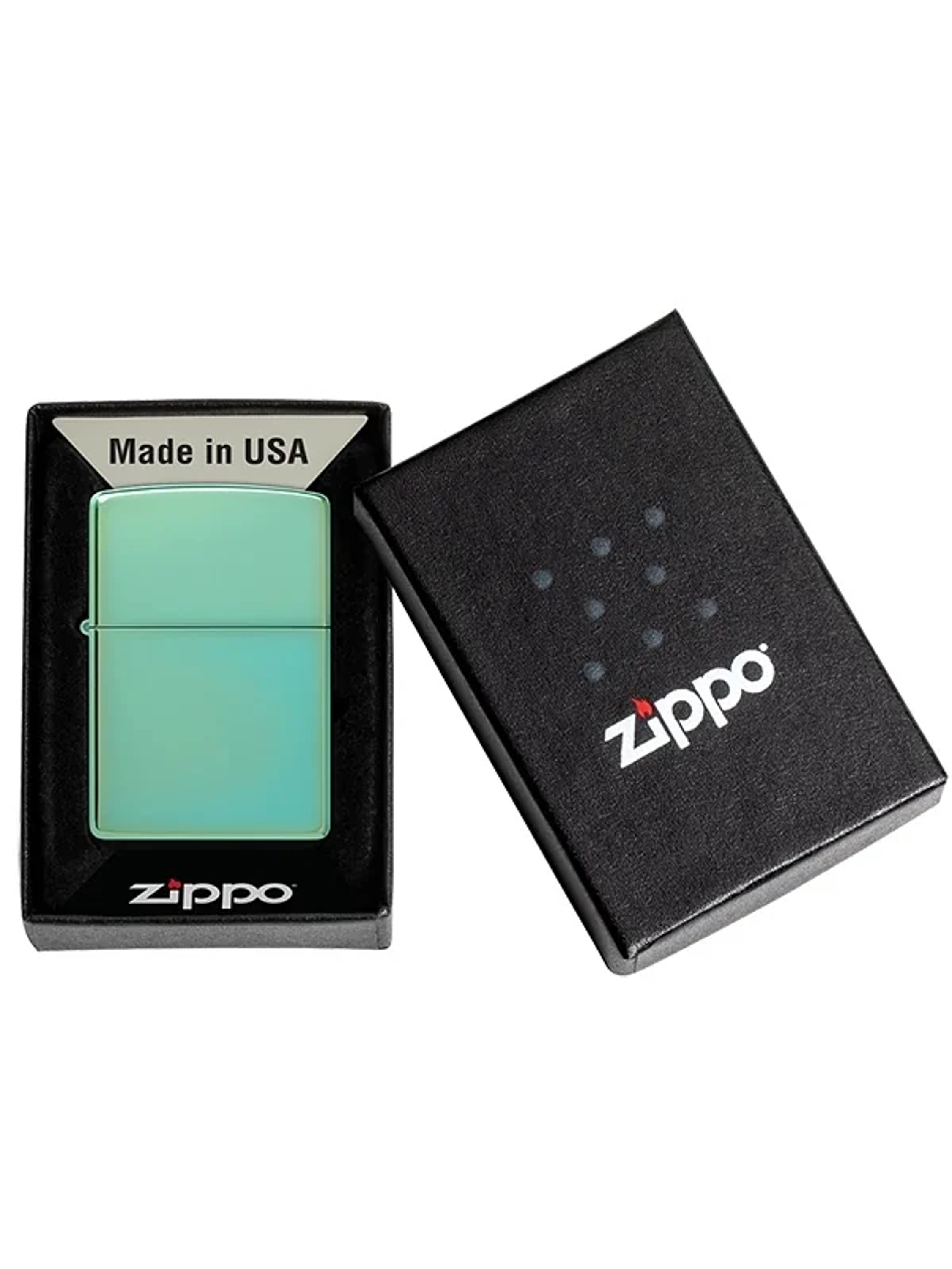 Encendedor High Polish Green Logo - Zippo 3
