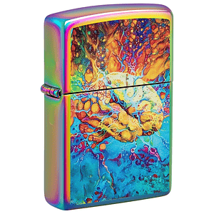 Psychedelic Brain Design-Zippo
