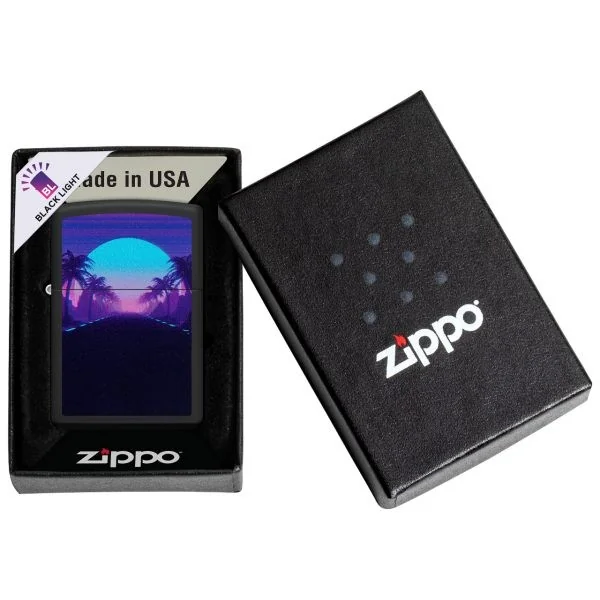 Sunset Black Light Design-Zippo 1