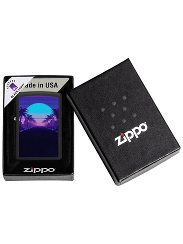 SUNSET BLACK LIGHT DESIGN-ZIPPO 1