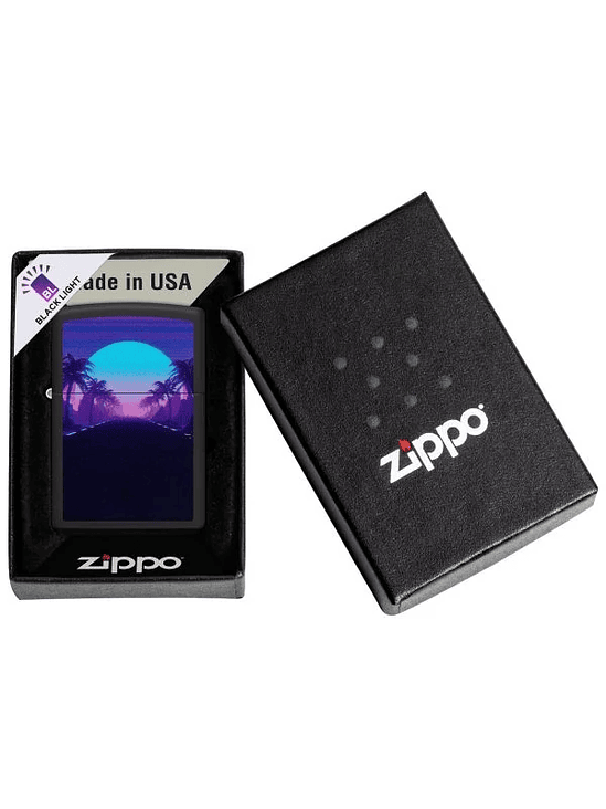 SUNSET BLACK LIGHT DESIGN-ZIPPO 1