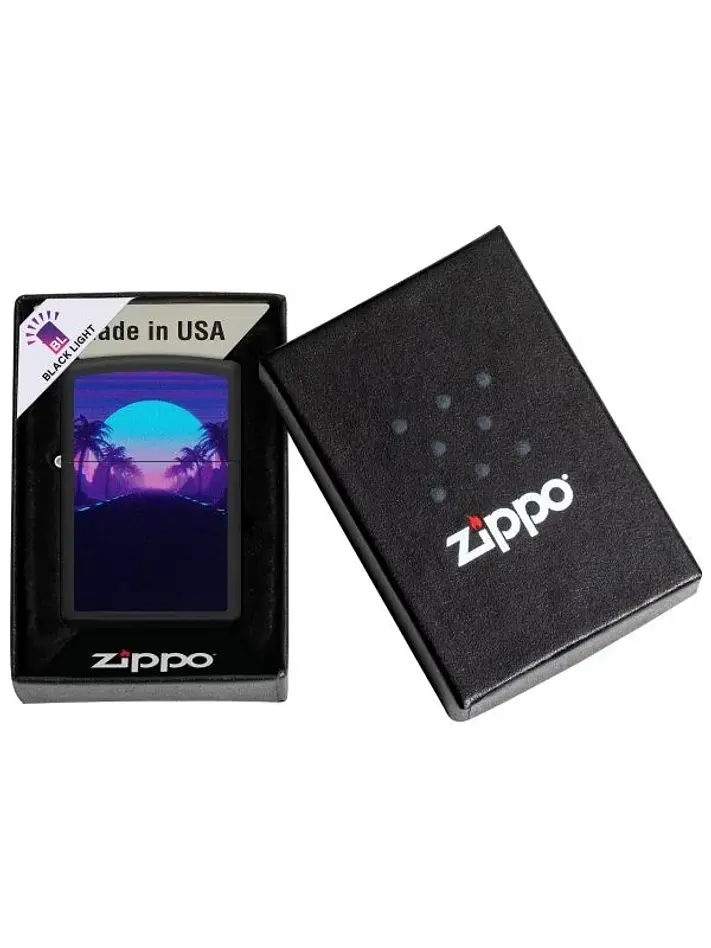 Sunset Black Light Design-Zippo 1