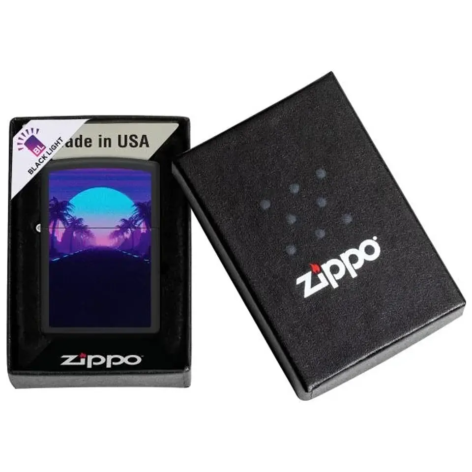 Sunset Black Light Design-Zippo 1