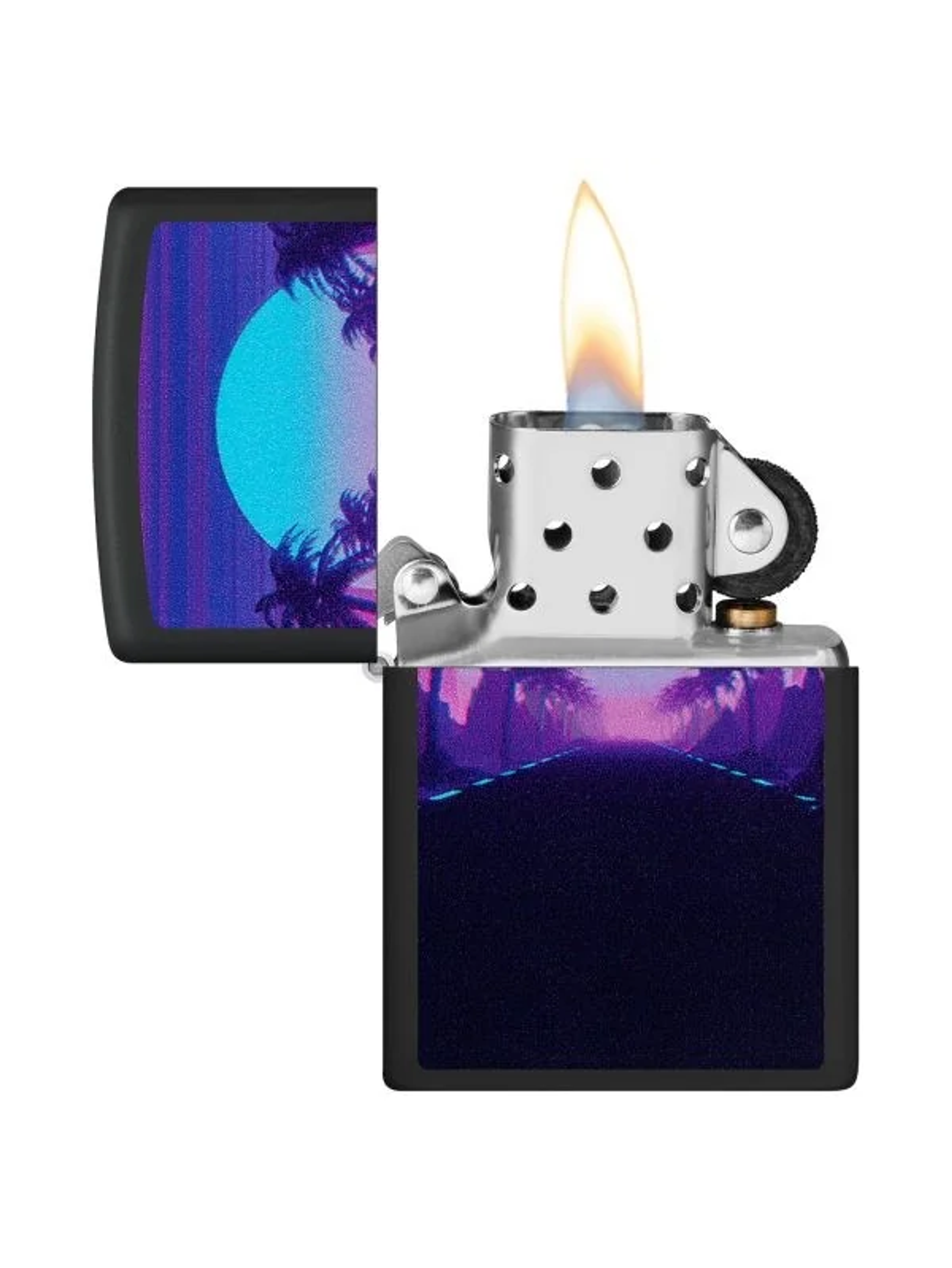 Sunset Black Light Design-Zippo 2