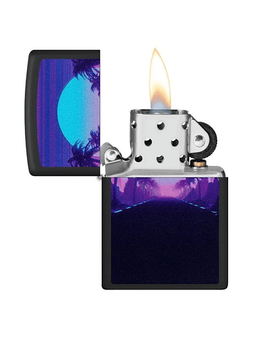 SUNSET BLACK LIGHT DESIGN-ZIPPO 2
