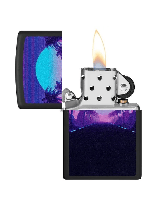 SUNSET BLACK LIGHT DESIGN-ZIPPO 2