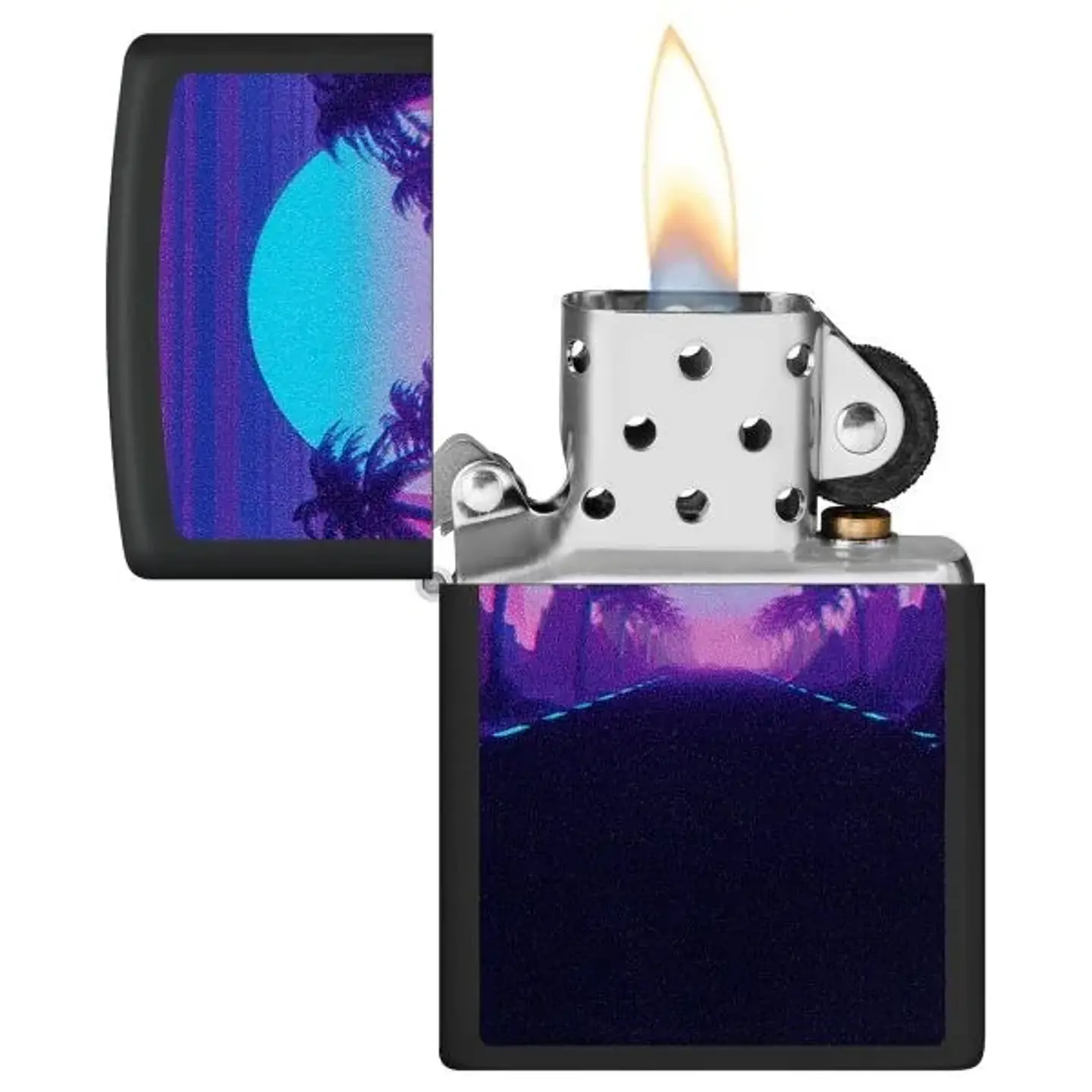 Sunset Black Light Design-Zippo 2