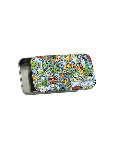 CONTENEDOR DISEÑOS TAPA DESLIZABLE PSICODELIA  -SOULBLIME 1