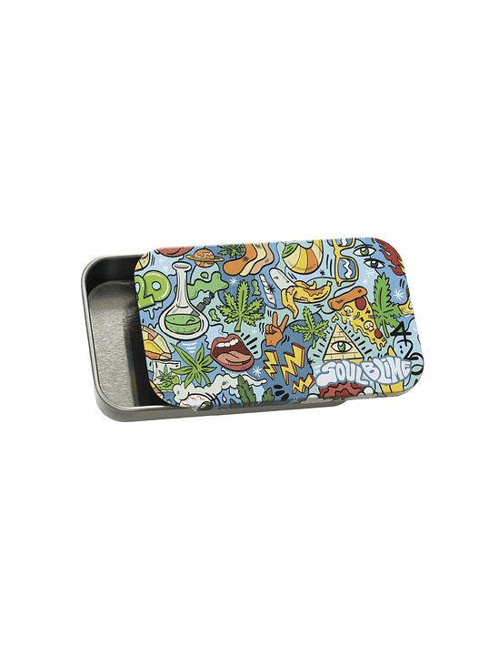 CONTENEDOR DISEÑOS TAPA DESLIZABLE PSICODELIA  -SOULBLIME 1