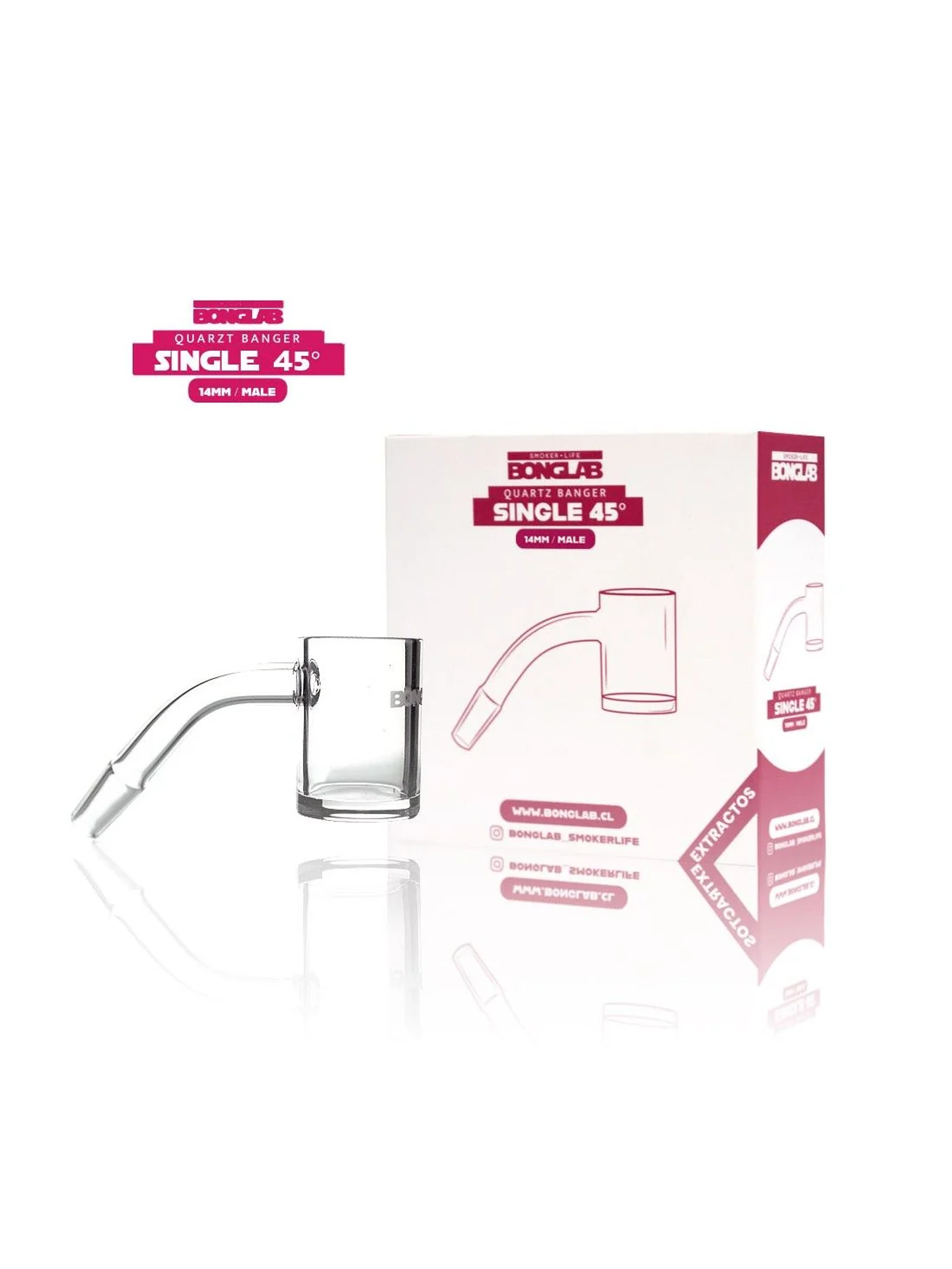 Banger Cuarzo Simple 45 Grados 14Mm-Bonglab 1