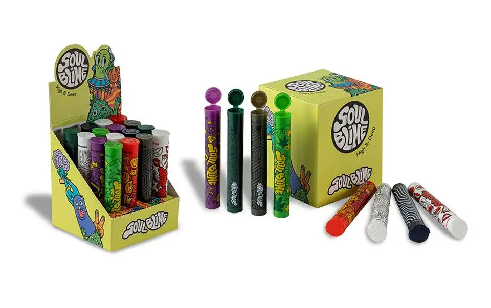 Tubos Contenedores Diseños Mix (Unidad / Display 16U) -Soulblime 1