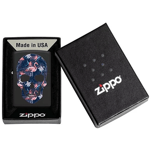 Flamingo Skull Design-Zippo