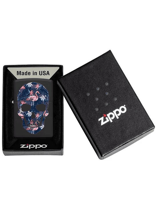 FLAMINGO SKULL DESIGN-ZIPPO 1