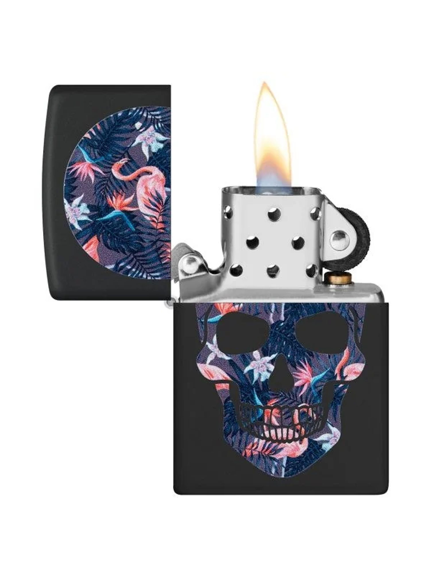 Flamingo Skull Design-Zippo 2