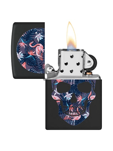 FLAMINGO SKULL DESIGN-ZIPPO 2