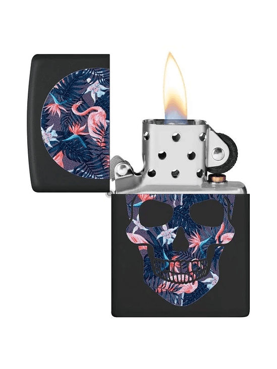 FLAMINGO SKULL DESIGN-ZIPPO 2