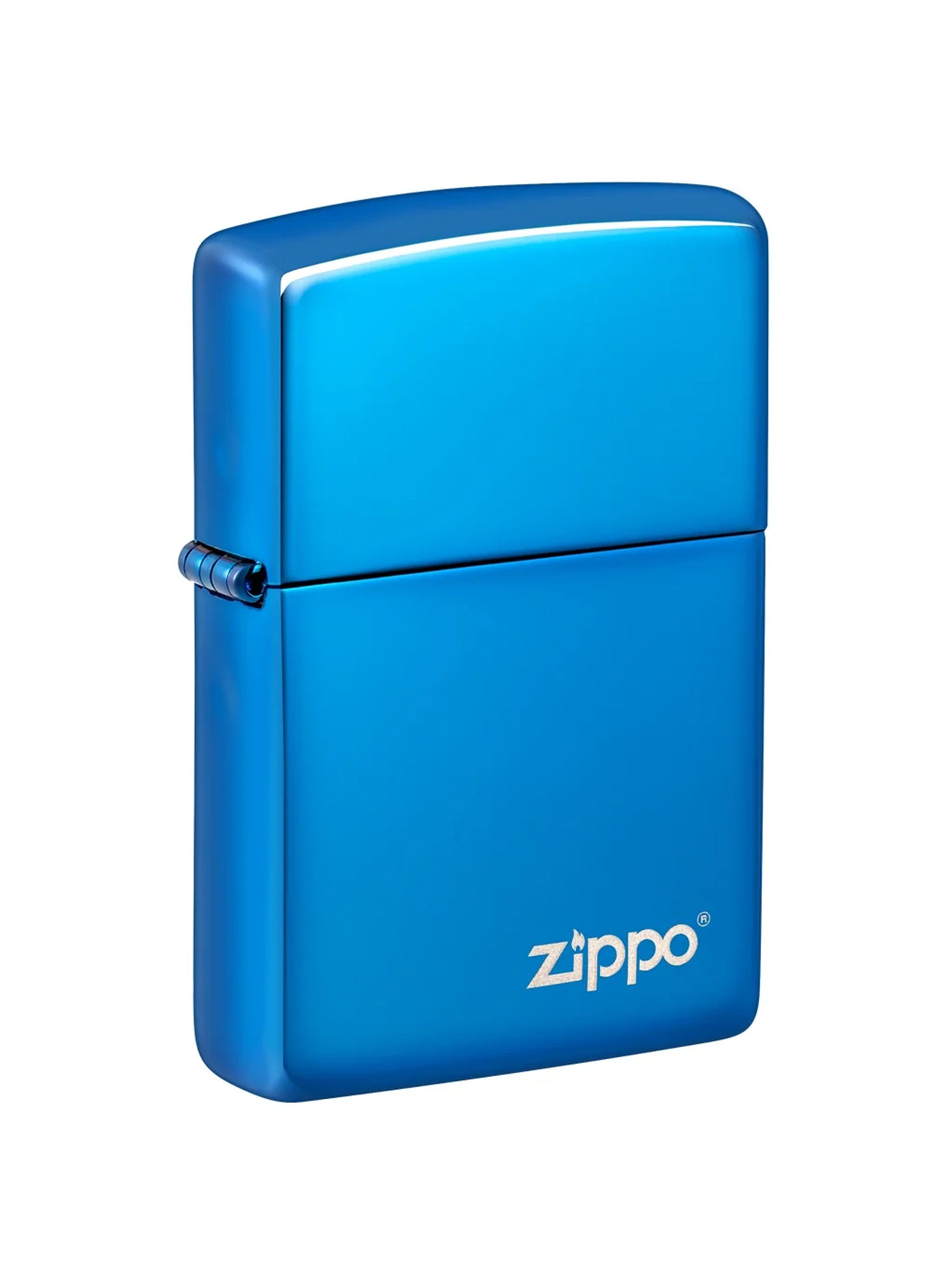 Encendedor Hig Polish Blue Logo - Zippo 1