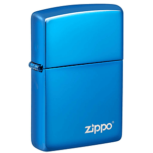 Encendedor Hig Polish Blue Logo - Zippo