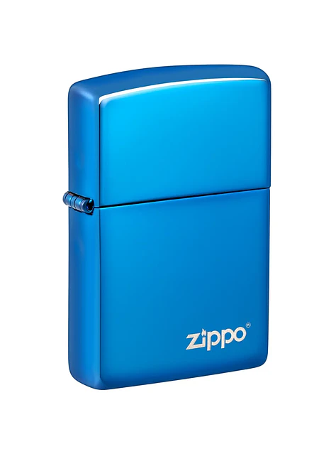 Encendedor Hig Polish Blue Logo - Zippo 1