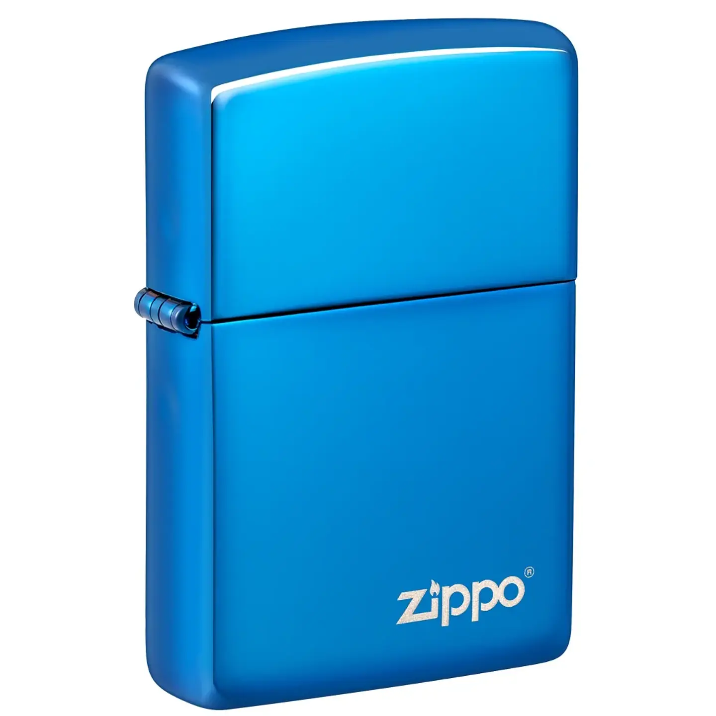 Encendedor Hig Polish Blue Logo - Zippo 1