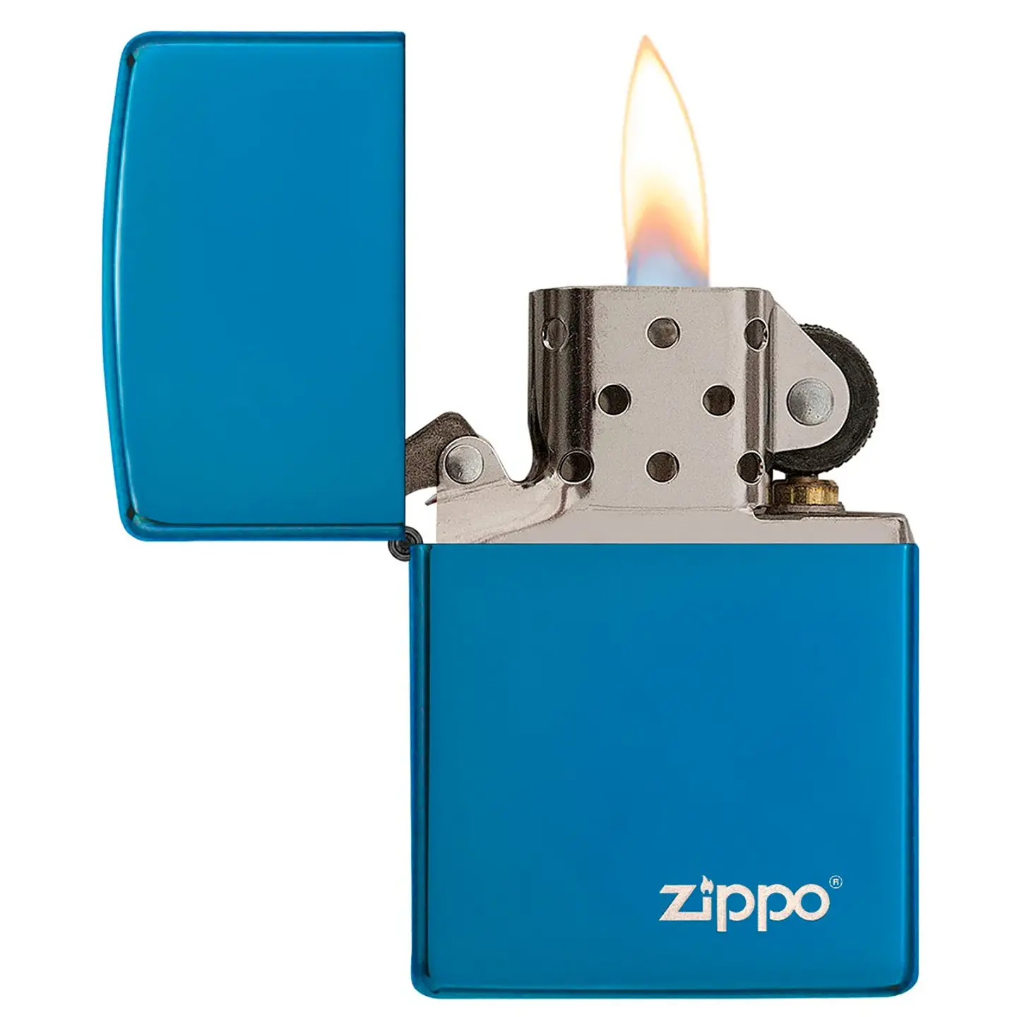 Encendedor Hig Polish Blue Logo - Zippo 2