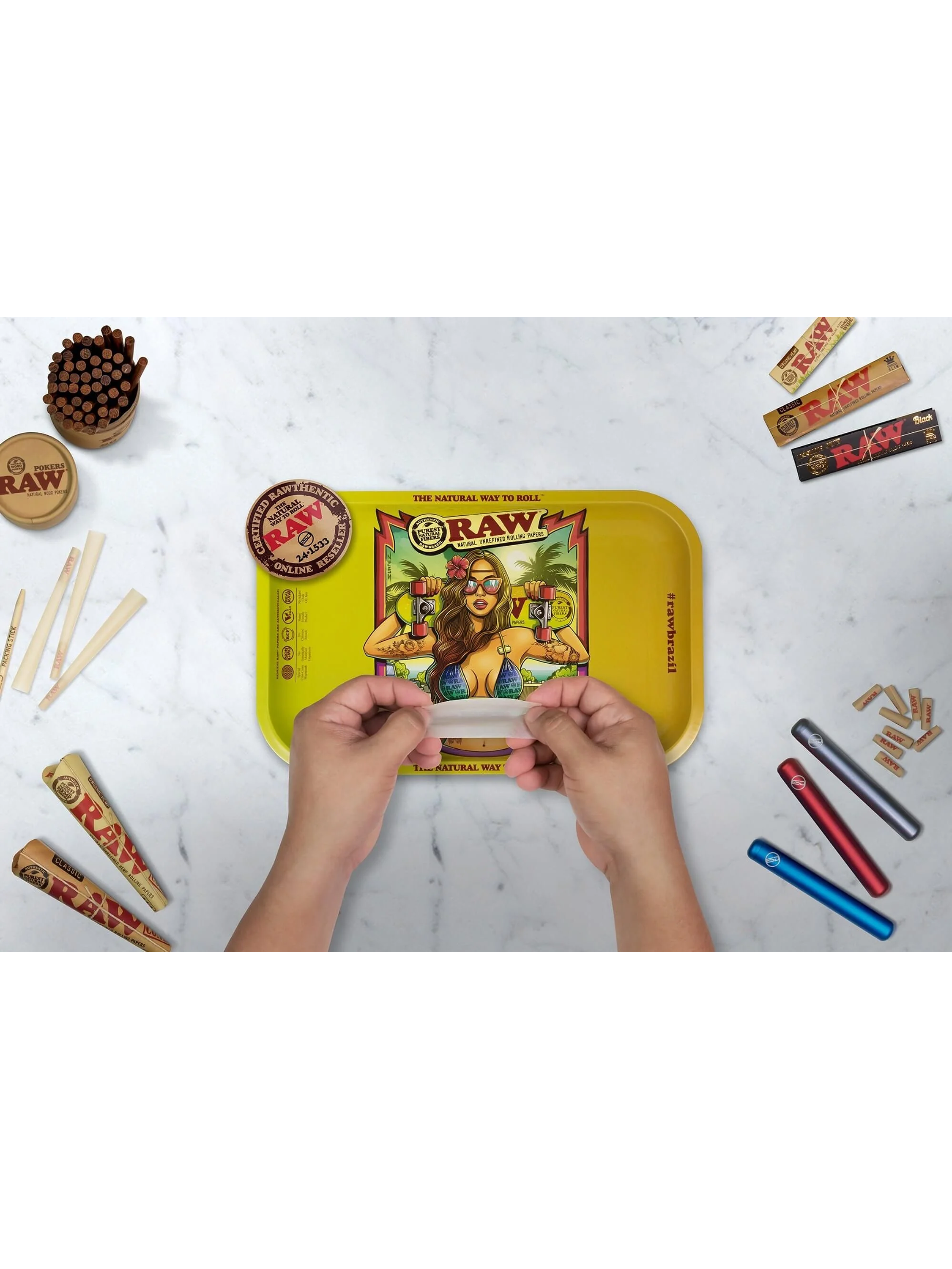 Bandeja Metálica Brazilian Girl Mediana-Raw 1