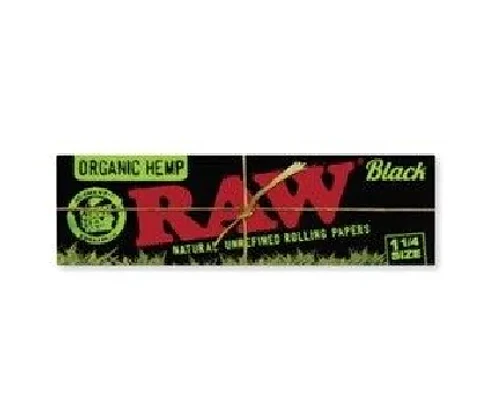 Papelillos Black Organic Hemp 1 1/4  1 Ud-Raw