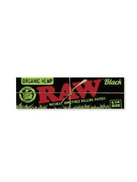 PAPELILLOS BLACK ORGANIC HEMP 1 1/4  1 UD-RAW 1