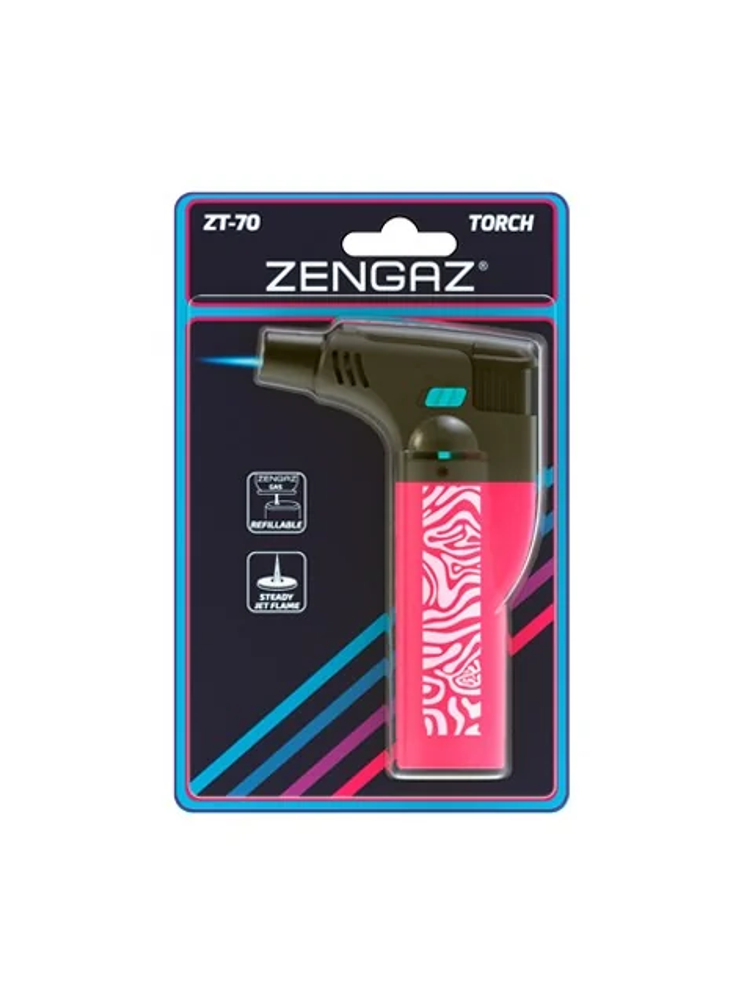 Encendedor  Torch Zt-70 Rosa/Blanco-Zengaz 1