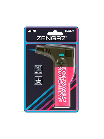 ENCENDEDOR  TORCH ZT-70 ROSA/BLANCO-ZENGAZ 1