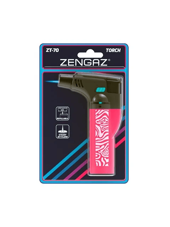 ENCENDEDOR  TORCH ZT-70 ROSA/BLANCO-ZENGAZ 1