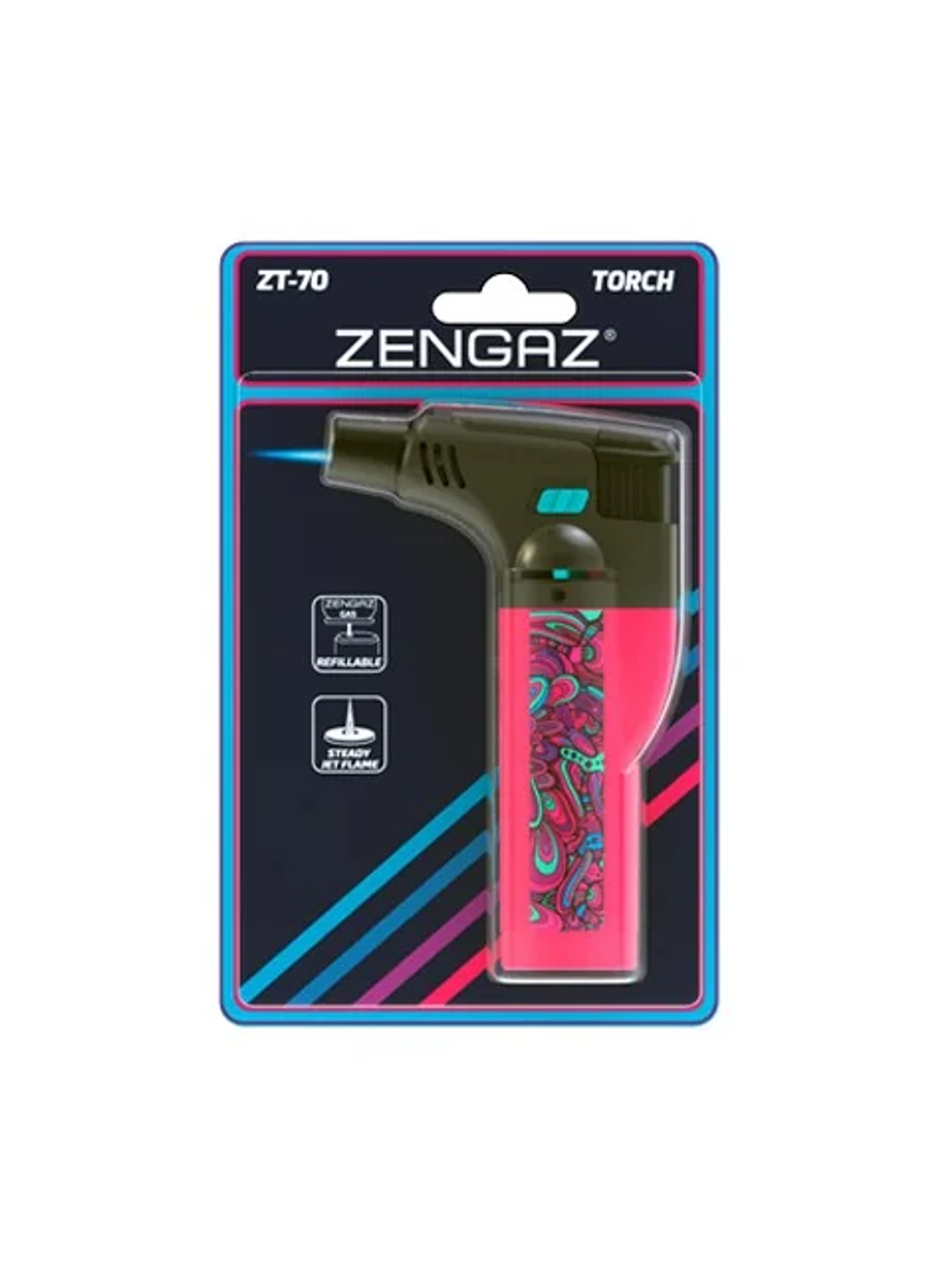 Encendedor  Torch Zt-70 Rosa/Multicolor-Zengaz 1