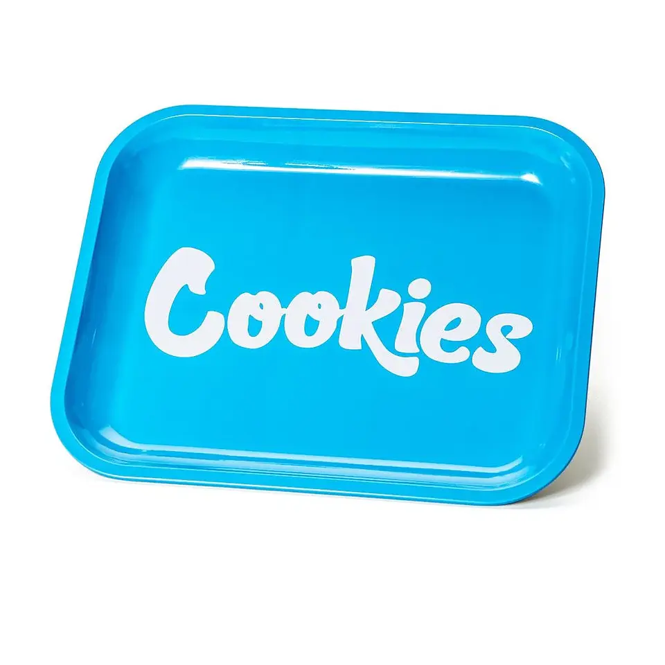 Metal Rolling Tray Blue Large-Cookies 1