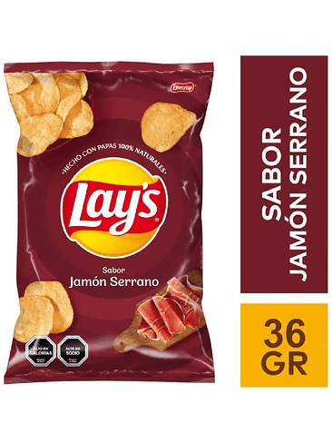 PAPAS FRITAS LAY’S JAMÓN SERRANO 36G 1