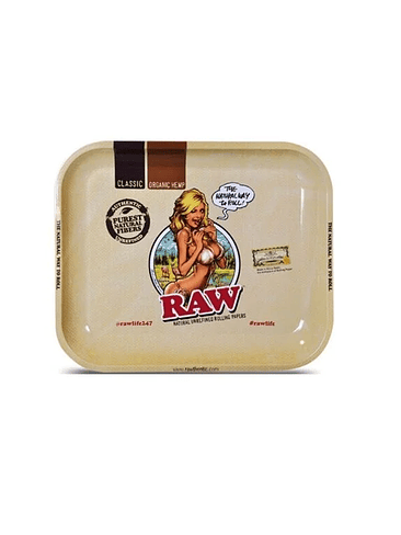 BANDEJA ROLADO METALICA 28X18CM RAW 1