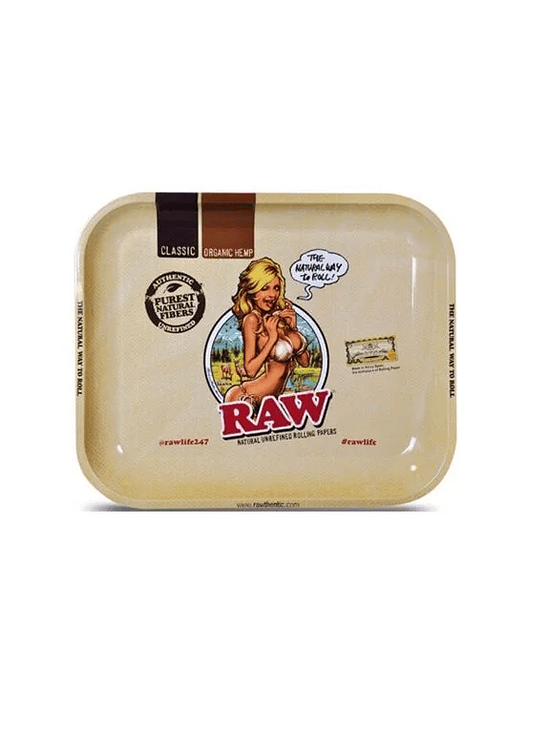 BANDEJA ROLADO METALICA 28X18CM RAW 1