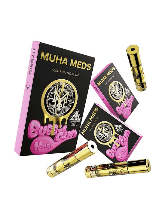 CARTRIDGE MUHA MEDS 0,8ML BUBBLE GUM HYBRID (VACIO)-MUHA MEDS 1
