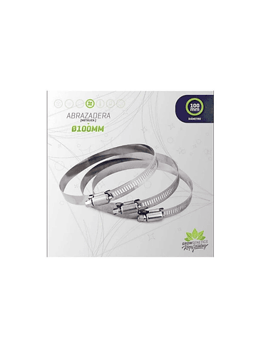 ABRAZADERA METALICA 100MM-GROW GENETICS 1