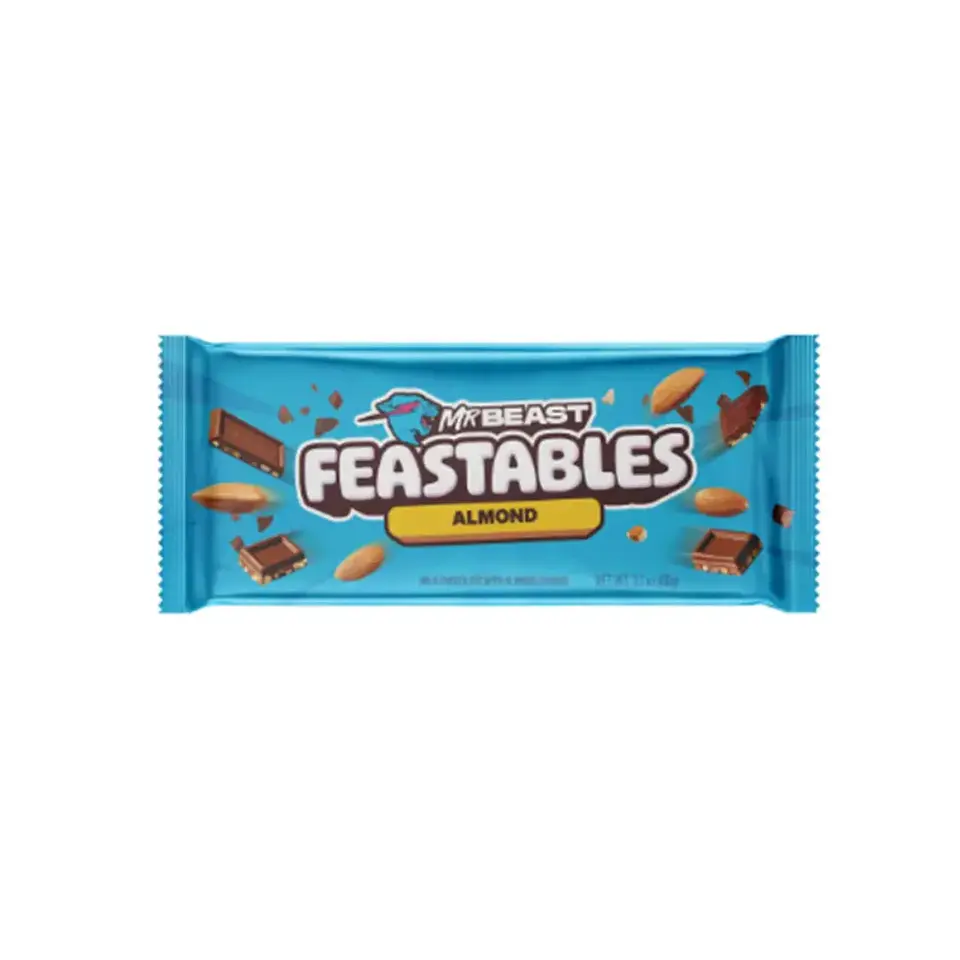 Almond Chocolate Bar 60Gr-Mr. Beast 1